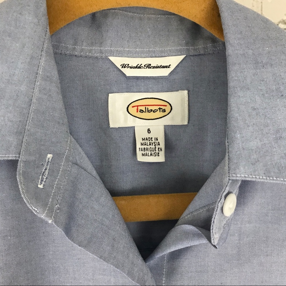 Talbots Wrinkle Resistant Chambray Button Down - image 4